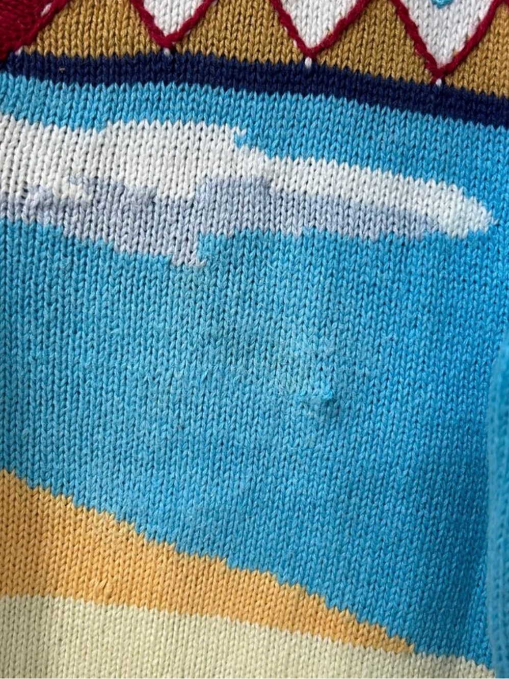 Vintage Storybook Indian Teepee knitted button down - Picture 6 of 14